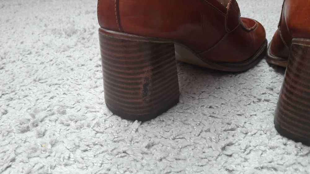 Buty na slupku skóra naturalna rozm 37