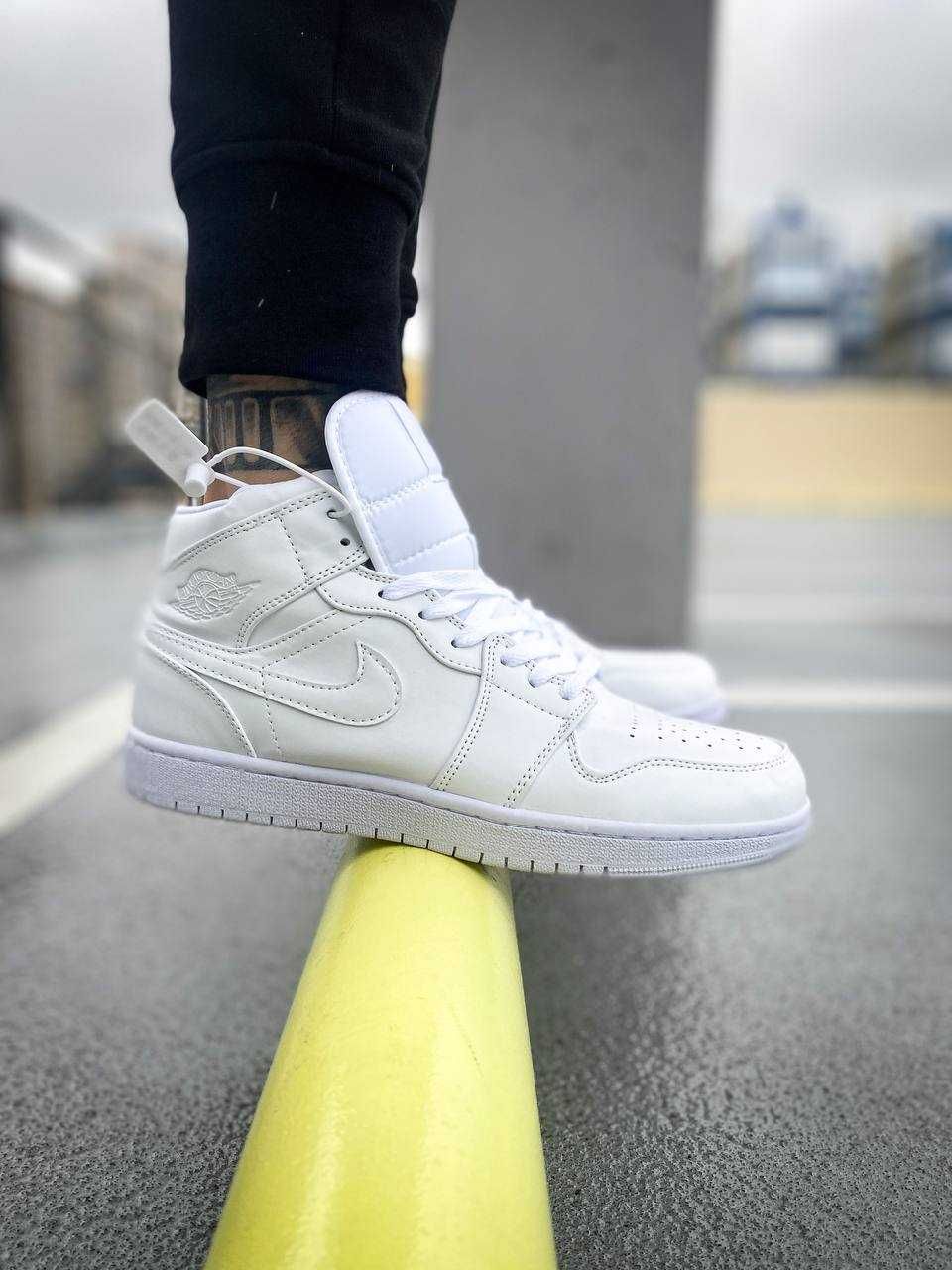Sneakersy wysokie białe Nike Air Jordan 1 Mid "White" 36-45r Karaska •  OLX.pl