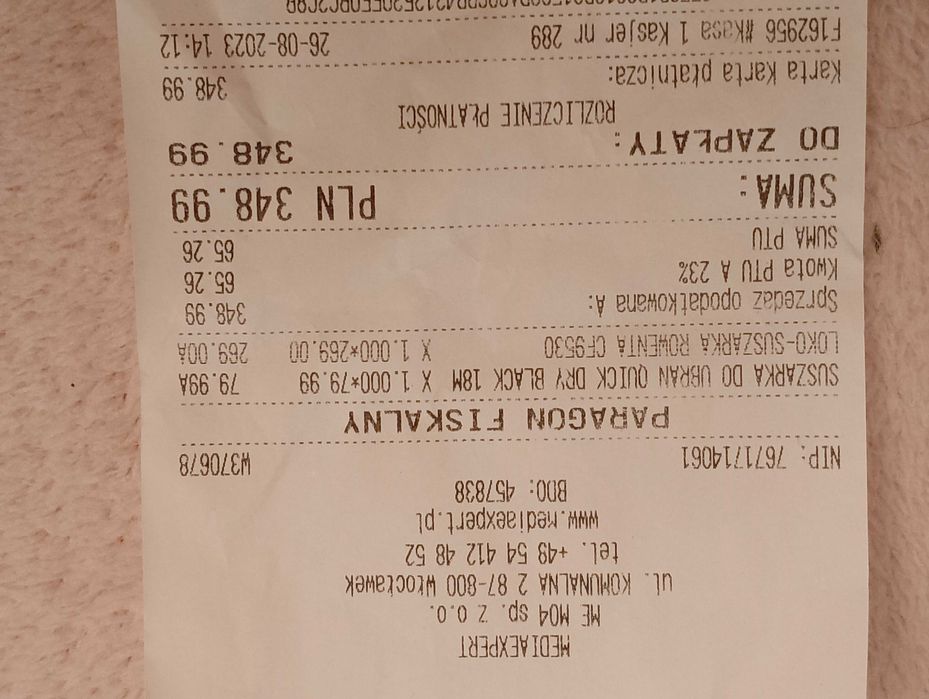 Suszarka obrotowa Rowenta CF9530