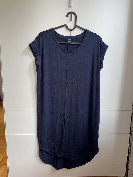 Granatowa luźna sukienka 34 F&F