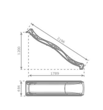 Escorrega de 3m e 2,2m. Preço sem transporte incluído.