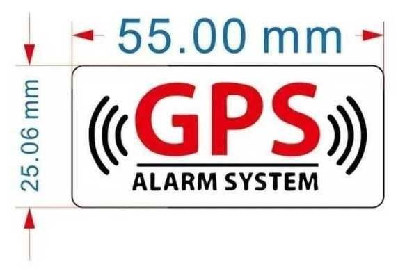 4 szt. Naklejki GPS Alarm system