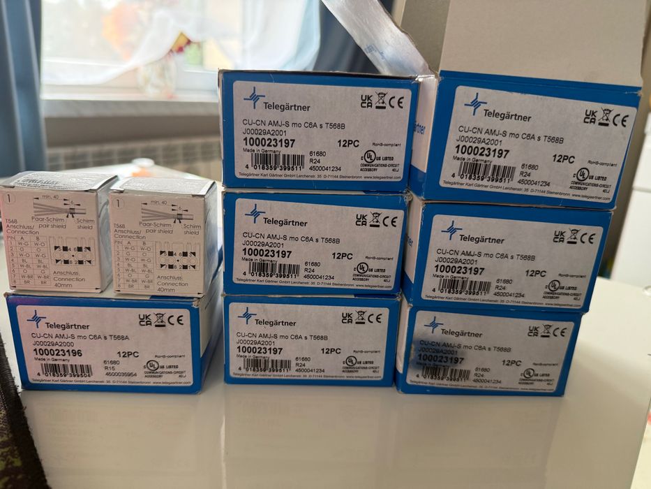 Telegärtner AMJ\-S Cat\. 6A T568B – ekranowany moduł RJ45 – 2 szt