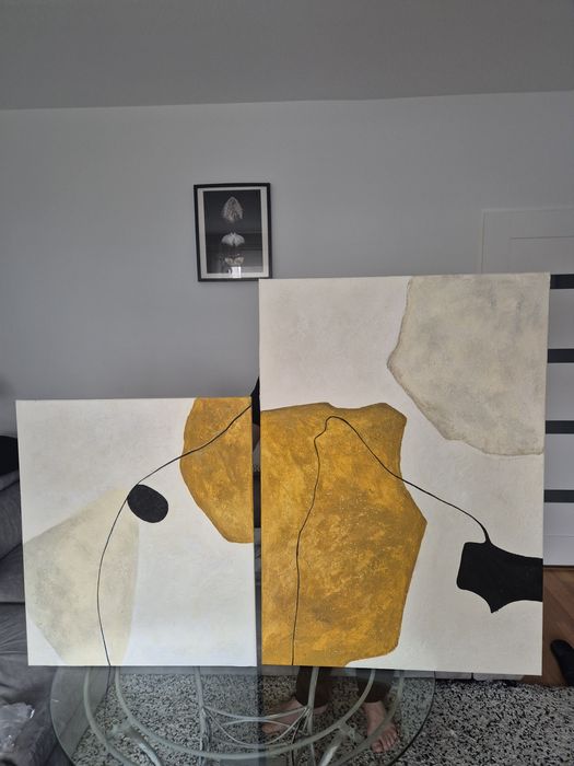 Obraz abstrakcja malowany ręcznie