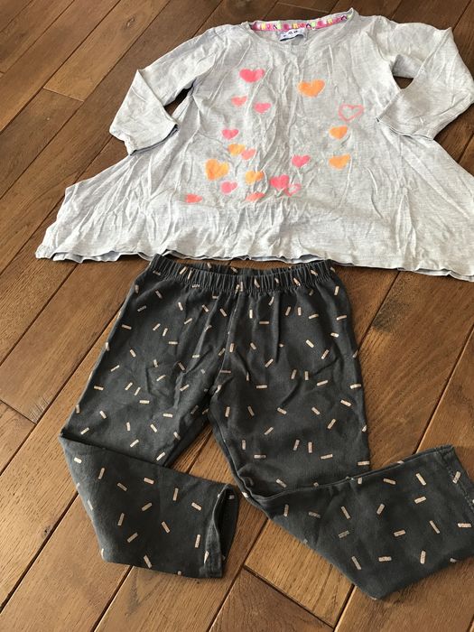 Zestaw 8 szt. dla dziewczynki r.104 - sweter, spodnie, kurtka