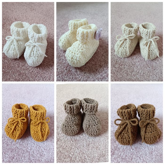 Buciki niechodki niemowlęce handmade