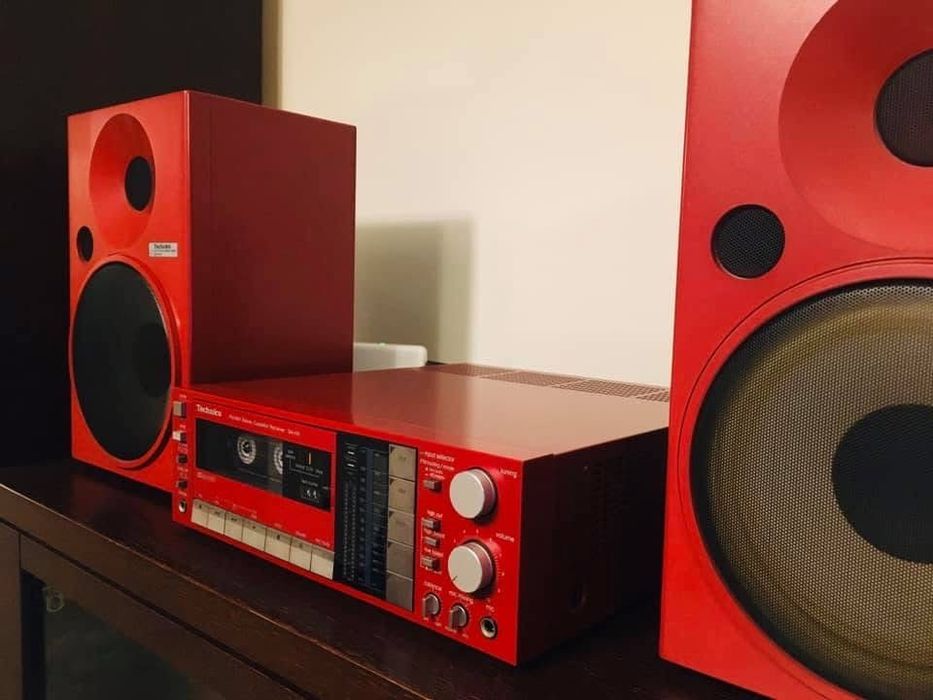 Technics SA-K6 wieża deck zestaw piekny czerwony kolor unikat