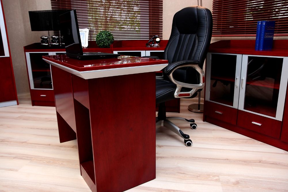 Fornirowane biurko gabinetowe 100x50x76cm, % ceny, outlet, tanio!
