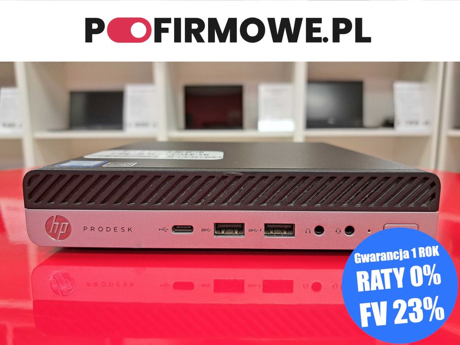 Mini komputer USFF HP ProDesk 600 G3 i5 8GB 128SSD W11 WiFi VGA USB-C