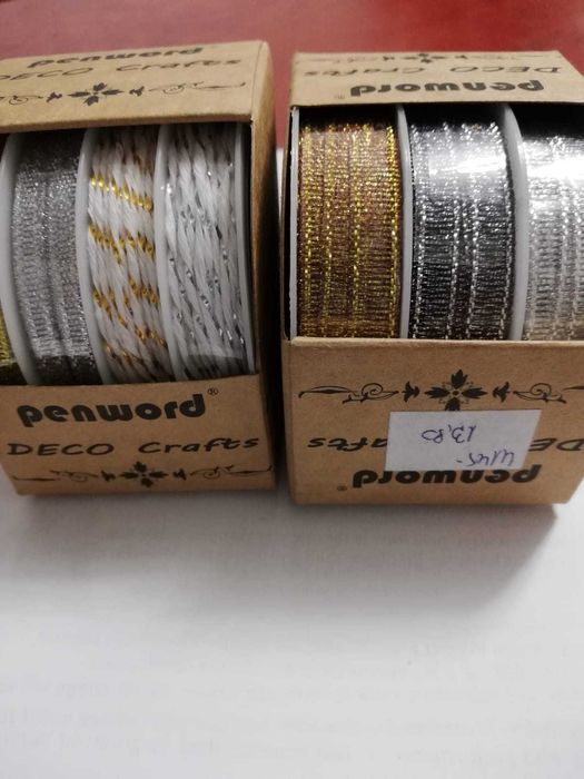 Sznurek i tasiemka dekoracyjna 4 x 2,5m Deco Craft Penword - 2 sztuki