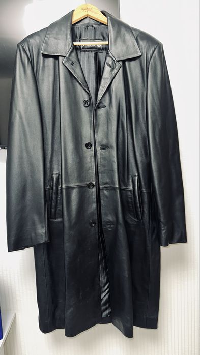 Класичний чоловічий кардиган з натураллної шкіри