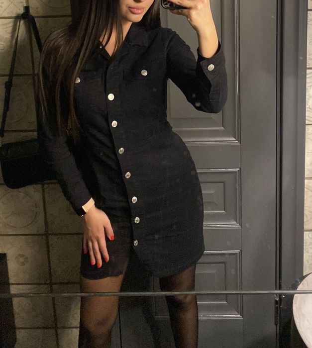 Платье черное джинсовое
