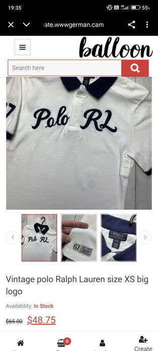 Біле поло Polo RL вінтаж