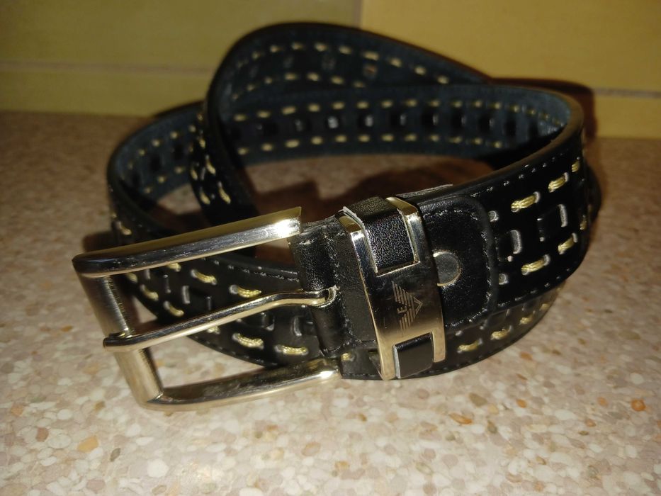 Skorzany pasek 113cm Stan idealny