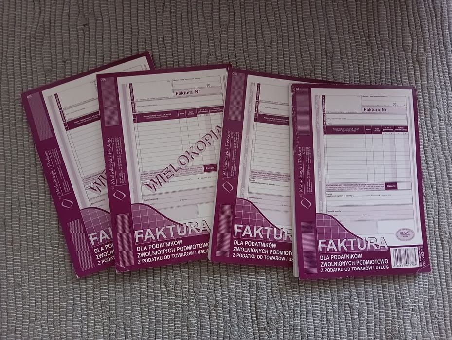 Bloczki Faktur dla podatników