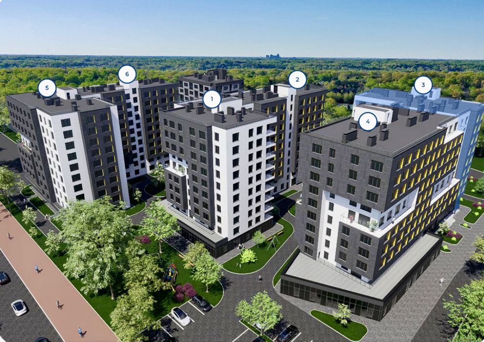 Затишна 1-к кімната з видом на гори