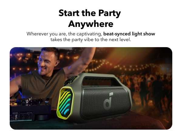 Coluna bluetooth soundcore boom plus 2 140w bass