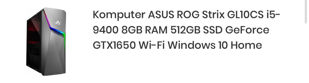 Komputer Asus w bardzo dobrym stanie