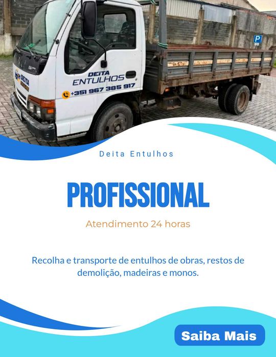 Remoção de entulho e limpeza de lixo
