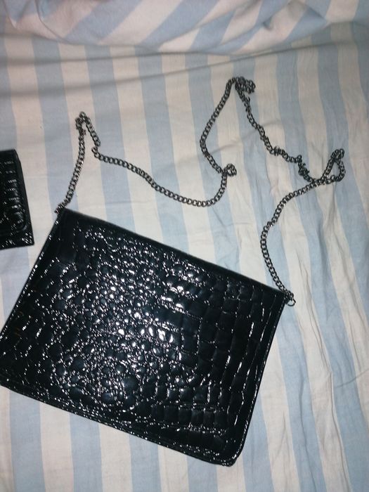 Conjunto mala e Carteira preta