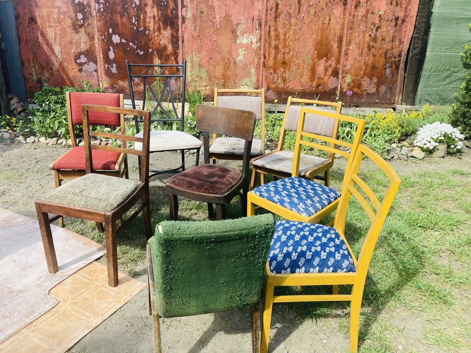 Krzesła prl zestaw 9 szt. Ostatnia okazja