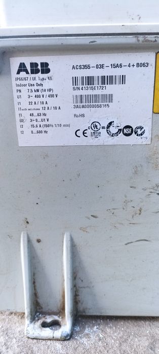 Частотний перетворювач ABB ACS-355, 7.5kW Частотный преобразователь