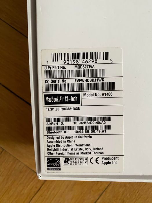 Mac Book Air, 13 cali 2017