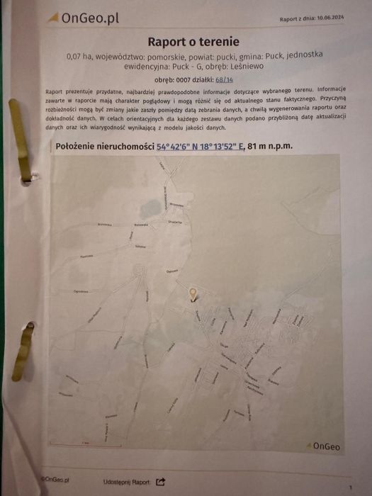 Atrakcyja działka w Leśniewie