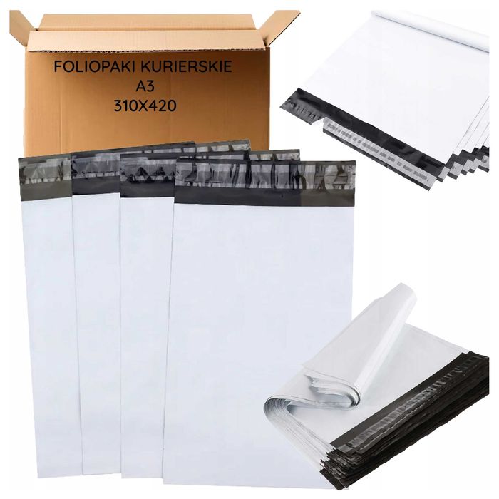 Solidne foliopaki wysyłkowe koperty foliowe pakiet A3