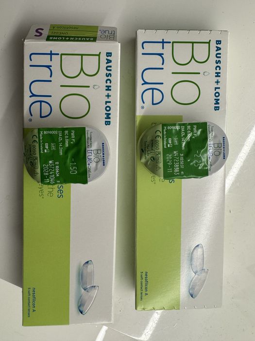 Bio true щоденні лінзи -1.5  нові 5+1 шт в пачці
