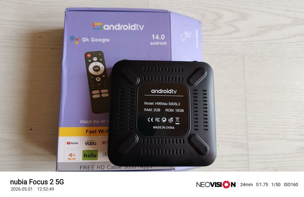 Android TV Box 4K UHD (nova na caixa)