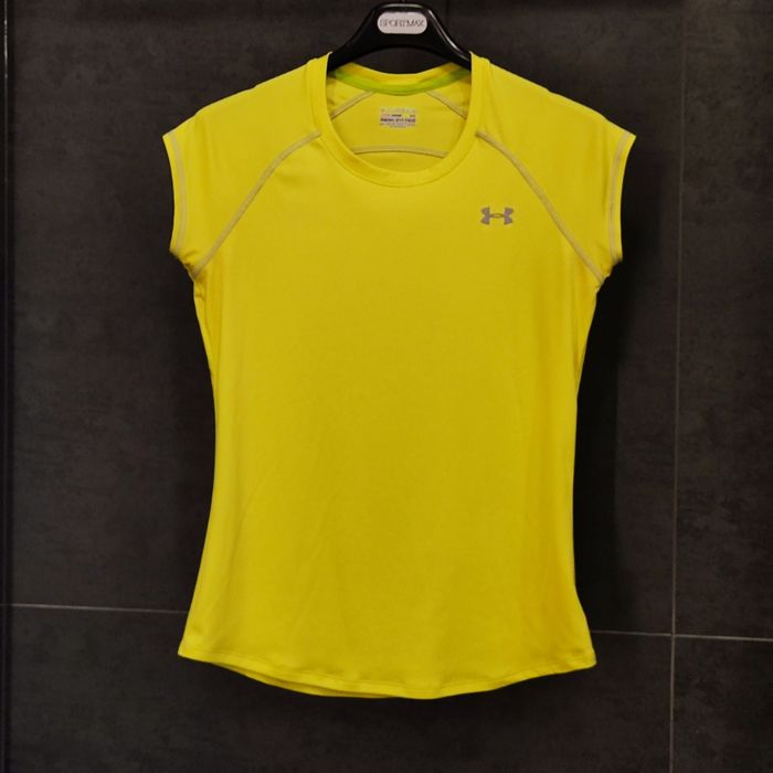 Under Armour HeatGear – SM – neonowa koszulka treningowa – stan bardzo dobry