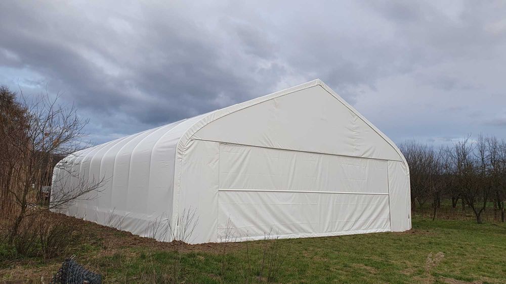 Hala łukowa HANGAR NA SAMOLOT szeroka brama garaż wiata