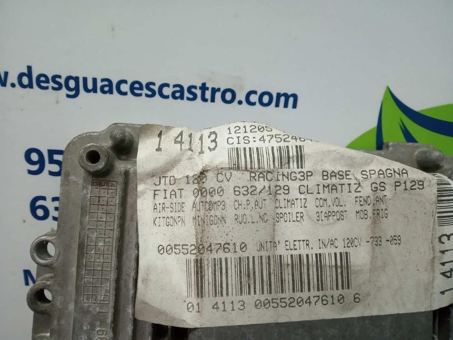 CENTRALINA MOTOR UCE FIAT STILO 2006 -55204761