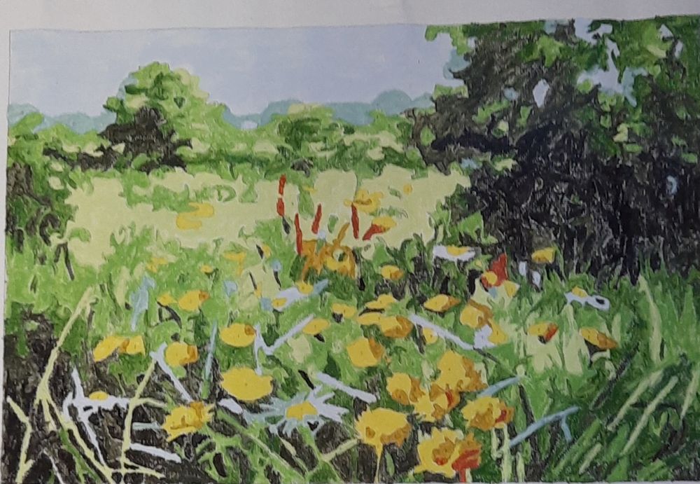 Obraz malowany akrylami na płótnie