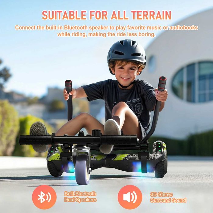 Hoverboard Sisigad 6.5'' z siedziskiem światło LED BLUETOOTH