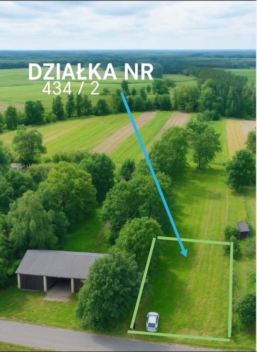 Działka budowlana 1248 m² – warunki zabudowy – 200 m do rzeki – 1h30 o