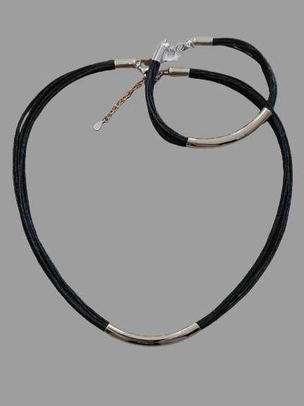 Bransoletka sznurkowa ze srebrem