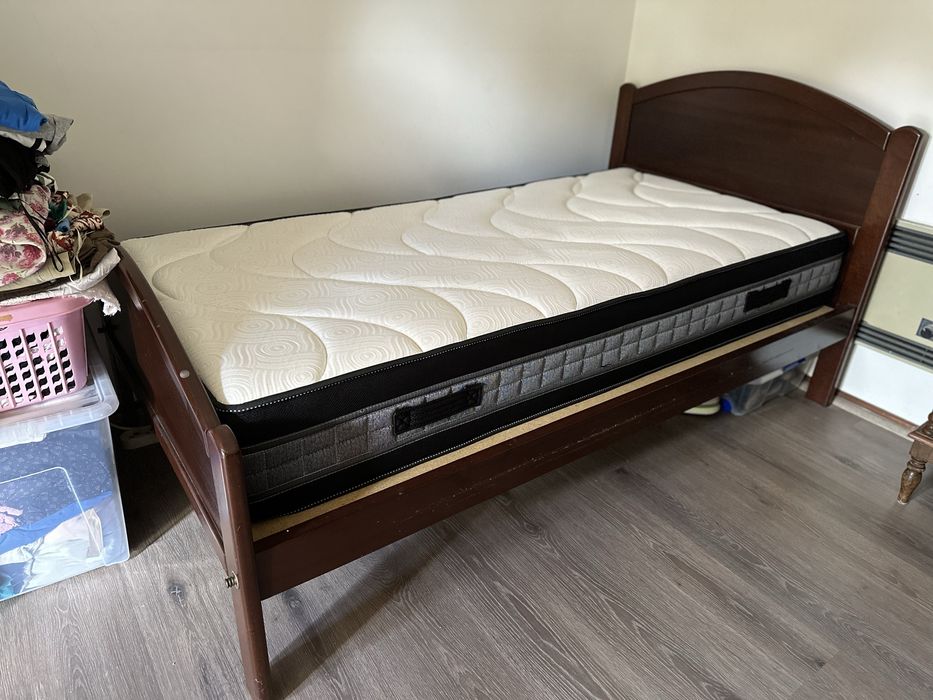 Cama madeira mais colchao