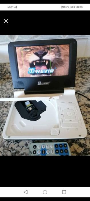 DVD portátil a funcionar