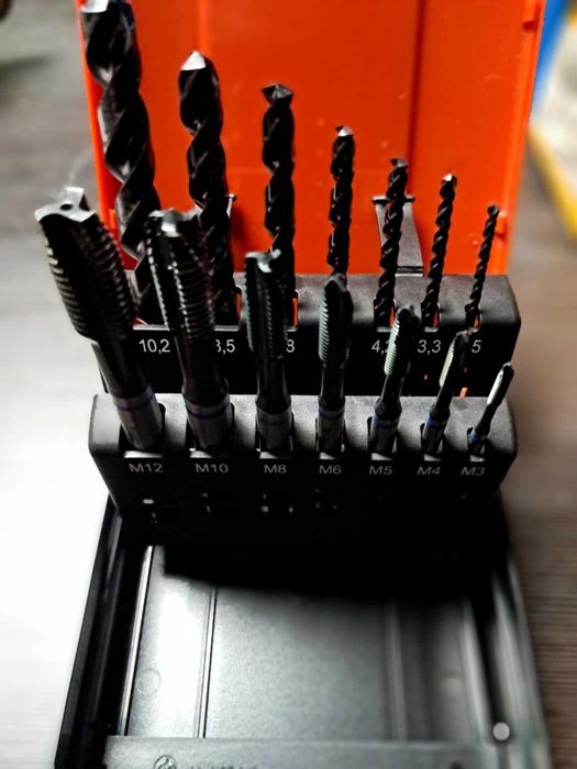 Zestaw gwintowników M3-12 INOX z wiertłem pod gwint FORMAT