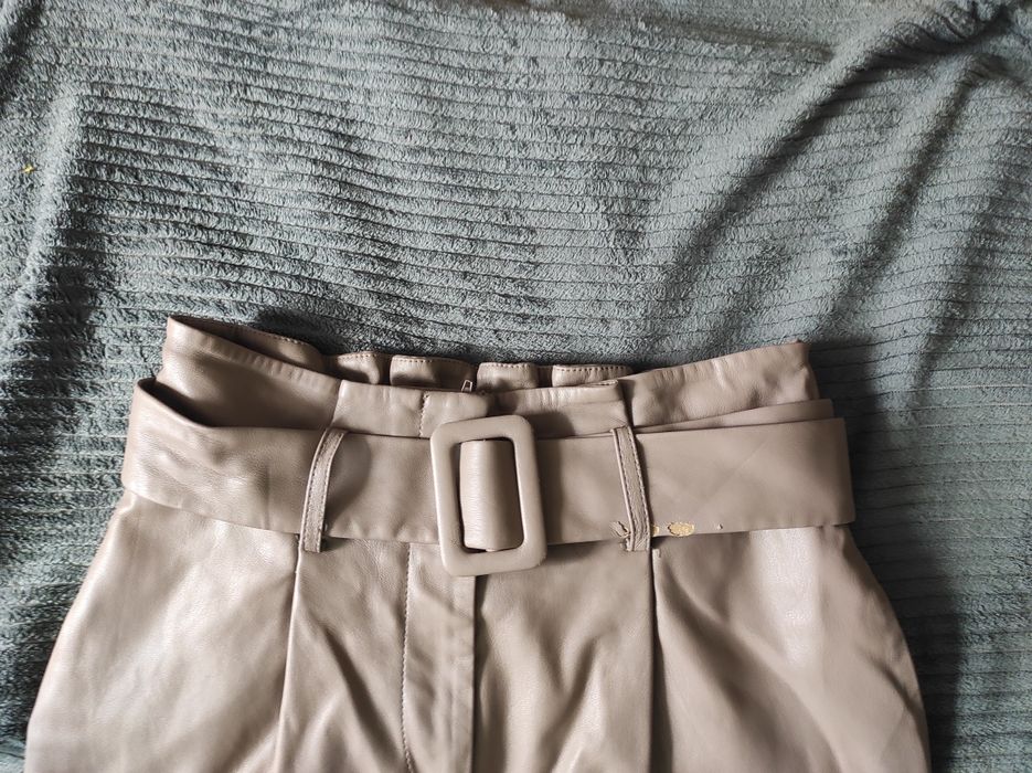 Spodnie Eco skórka Mango damskie