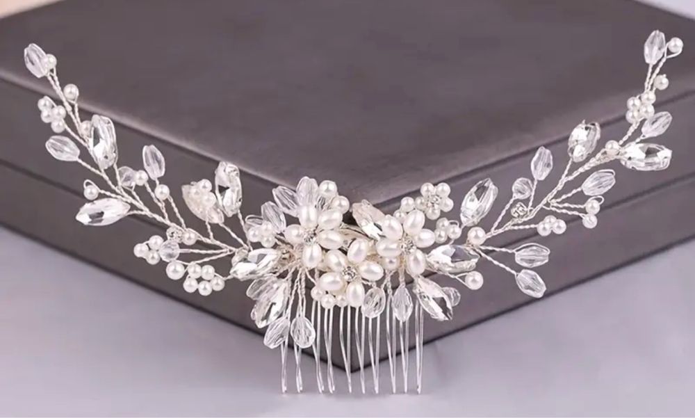 Ozdobna spinka srebrna