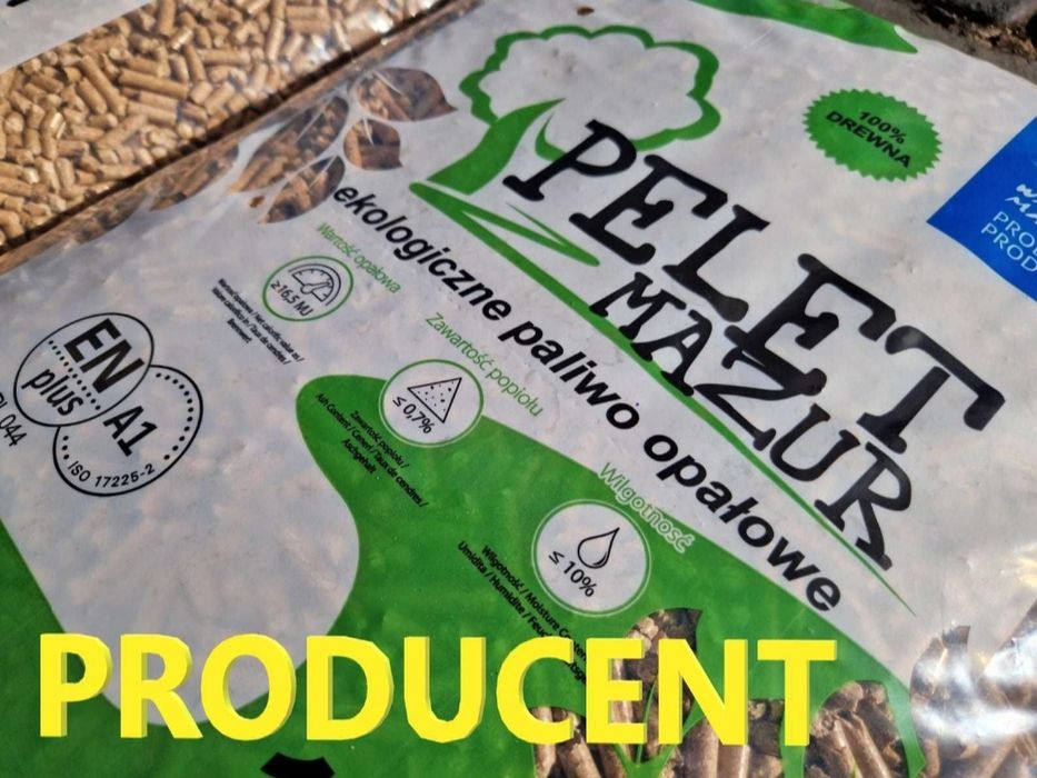 Pellet Sosnowy jasny POLSKI drzewny MOCNY !! PRODUCENT!