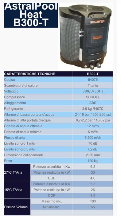 AstralPool Heat B300 T