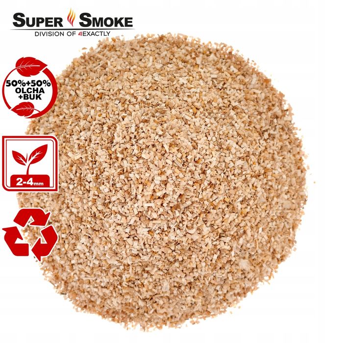 Zrębki Wędzarnicze Super Smoke OLCHA+BUK KL-02 (1-3mm) Borniak 65L