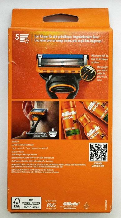 Станки для гоління Gillette Fusion5 та Mach3 100%, різні, оригінал ЄС