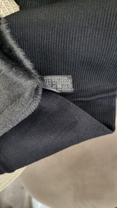 Якісні котонові лосини в рубчик на хутрі, легінси утеплені, леггинсы