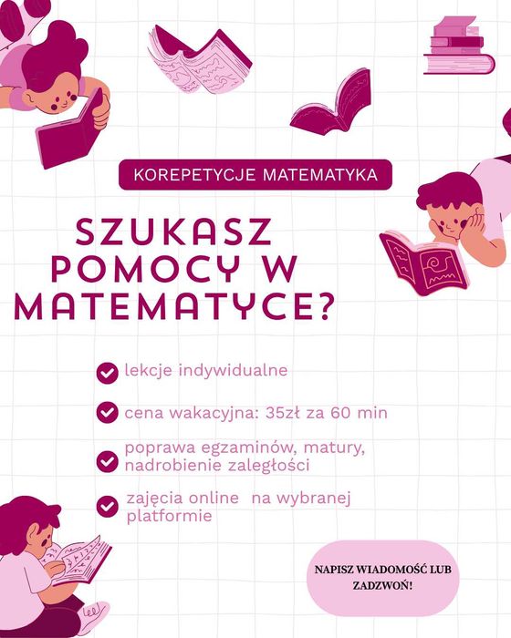 Korepetycje z matematyki dla szkół podstawowych oraz średnich