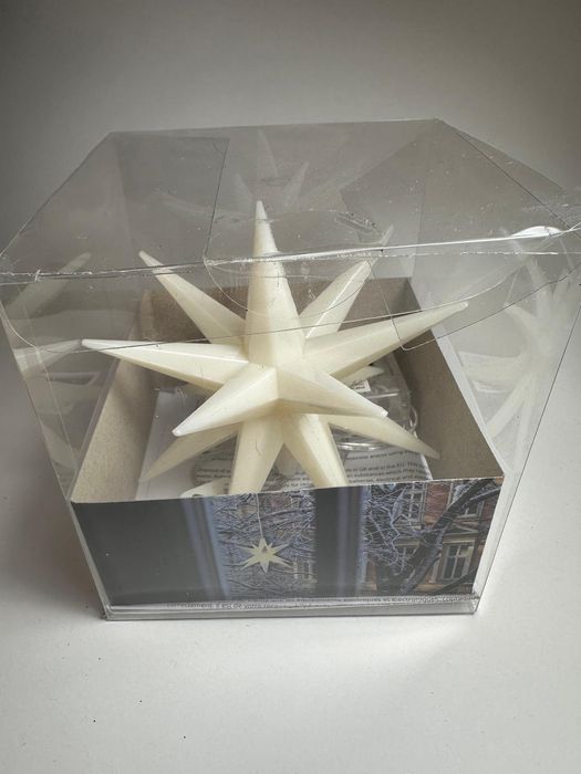 Gwiazda LED biała, ozdoba, ozdoby